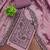 Lavender embroidered cotton semi stitched churidar dress-materials