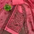 Pink embroidered cotton semi stitched churidar dress-materials