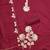 Maroon embroidered cotton semi stitched churidar dress-materials