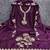 Purple embroidered cotton semi stitched churidar dress-materials