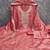 Pink embroidered cotton semi stitched churidar dress-materials