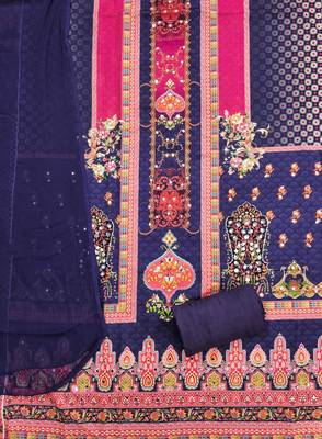 Multicolor printed rayon churidar dress-materials 2