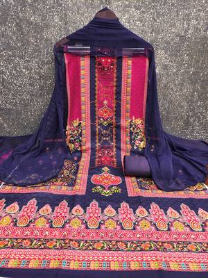 Multicolor printed rayon churidar dress-materials 3