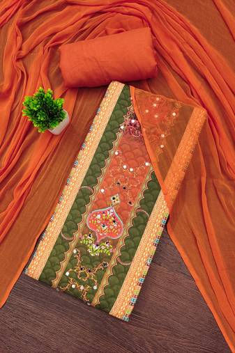 Multicolor printed rayon semi stitched churidar dress-materials