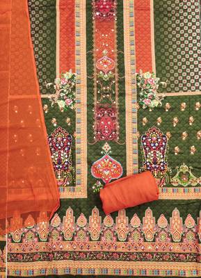 Multicolor printed rayon churidar dress-materials 2