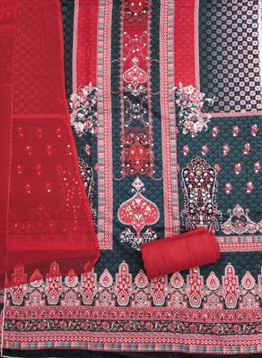 Multicolor printed rayon churidar dress-materials 2