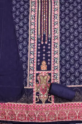 Multicolor printed rayon churidar dress-materials