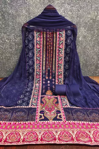 Multicolor printed rayon churidar dress-materials