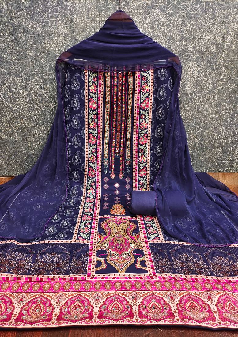 Multicolor printed rayon semi stitched churidar dress-materials