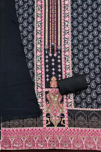 Multicolor printed rayon churidar dress-materials