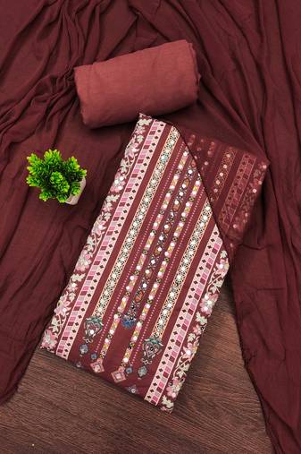 Multicolor printed rayon semi stitched churidar dress-materials