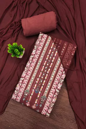 Multicolor printed rayon semi stitched churidar dress-materials