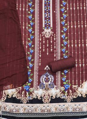 Multicolor printed rayon churidar dress-materials 2