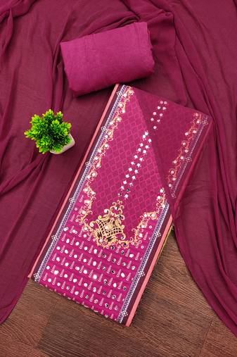 Multicolor printed rayon semi stitched churidar dress-materials