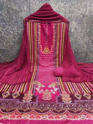 Multicolor printed rayon churidar dress-materials 3