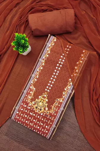 Multicolor printed rayon semi stitched churidar dress-materials