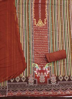 Multicolor printed rayon churidar dress-materials 2