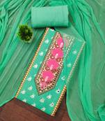 Multicolor printed rayon semi stitched churidar dress-materials