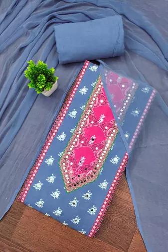 Multicolor printed rayon semi stitched churidar dress-materials