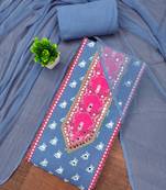 Multicolor printed rayon semi stitched churidar dress-materials