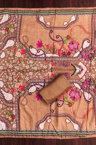 Multicolor printed cotton churidar dress-materials