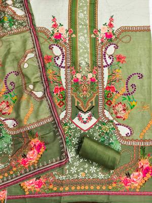 Multicolor printed cotton churidar dress-materials 2