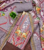 Multicolor printed cotton semi stitched churidar dress-materials