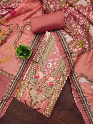 Multicolor printed cotton churidar dress-materials 1