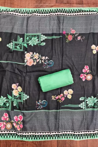 Multicolor printed cotton churidar dress-materials