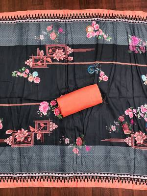 Multicolor printed cotton churidar dress-materials 3