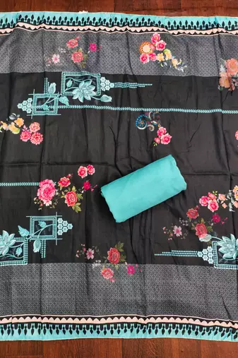 Multicolor printed cotton churidar dress-materials