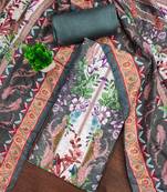 Multicolor printed cotton semi stitched churidar dress-materials