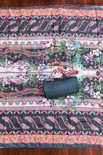 Multicolor printed cotton churidar dress-materials