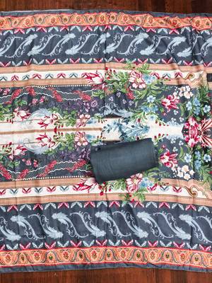 Multicolor printed cotton churidar dress-materials 3