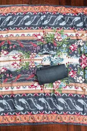 Multicolor printed cotton churidar dress-materials