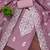 Lavender embroidered cotton semi stitched churidar dress-materials