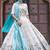 mesmerising off white sequnis silk lehenga set choli with dupatta with blue dupatta