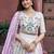 white embroidered silk lehenga set choli with dupatta with pink dupatta