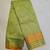Green jacquard cotton blend golden zari butta butti woven maheshwari saree with blouse piece