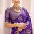 purple roop silk blend zari woven saree with unstitched blouse | mirraw