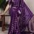 purple roop silk blend zari woven saree with unstitched blouse | mirraw