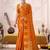 orange roop silk blend zari woven saree for festive & wedding wear