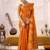 orange roop silk blend zari woven saree for festive & wedding wear
