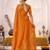 orange roop silk blend zari woven saree for festive & wedding wear