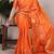 orange roop silk blend zari woven saree for festive & wedding wear