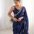 luxury space silk handwork saree with original beads work 