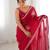 red color luxury space silk handwork saree with original beads work 