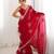 red color luxury space silk handwork saree with original beads work 