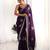 luxury space silk handwork saree with original beads work 