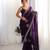 luxury space silk handwork saree with original beads work 